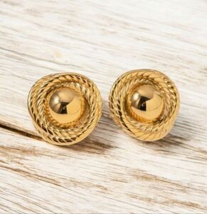 Fashion Jewelry Gold Rope Design Earrings